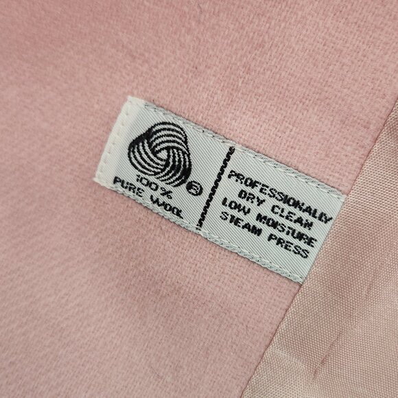 Casablanca Vintage Wool Pink Blazer Jacket SZ 10 Women’s With Shoulder Pads - Picture 7 of 8